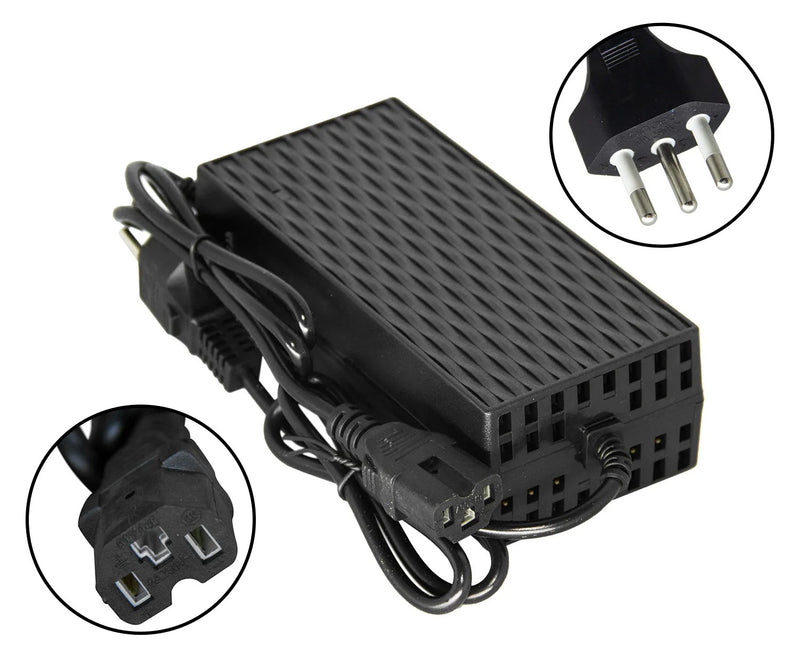 Carregador De Bateria litio 67.2V 2A JN-60 Plug IEC